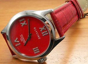 Glycine Incursore 44mm Diamant Montre Automatique 3821. 16RDP Rouge