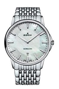 Edox Men's 56001 3M NAIN Les Bemonts Analog Display Swiss Quartz Silver Watch image 1