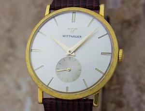 Wittnauer Swiss Made Mens 1960s Manual 14k Gold Men's Luxury Dress Watch YY44