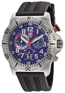 Luminox Men's Chronograph Blue Dial Black Rubber