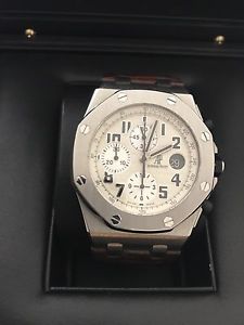 Audemars Piguet Offshore 42mm Royal Oak Chrono White Dial Alligator Strap