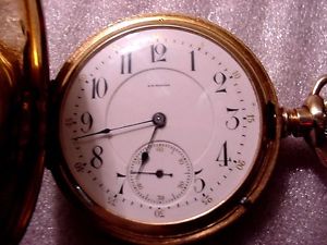 D. Gruen & Son J.R. Mercer 14K Hunting Case Pocket / Super Rare - 109 Grams