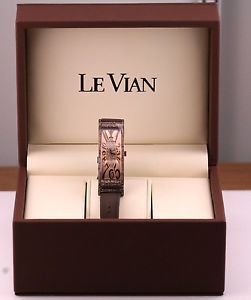 Levian Deco Estate 2.14ctw Chocolate Diamond Ladies Watch Satin Strap W1181