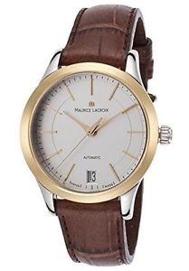 Maurice Lacroix Women's Les Classiques Auto Brown Genuine Leather Silver-Tone Di