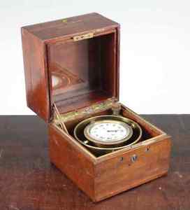 Rare Elgin Deck Watch - 21 Jewel Up/Down Indicator  in Wooden Box