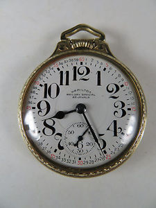 Hamilton Railway Special 14k gold pocket watch 23 jewels