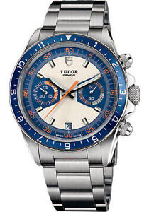 New Tudor Heritage Chronograph Blue Steel Men's Watch 70330B-95740