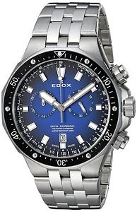 Edox Men's 'Delfin' Quartz Stainless Steel Dress Watch, Color:Silver-Toned (Mode