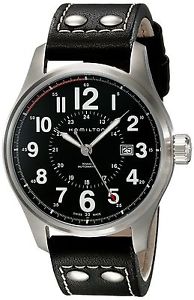 Hamilton Men's H70615733 Khaki Officer Black Dial Watch