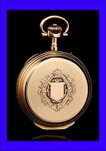 Antique 54 mm 18 K Solid-Gold Grosclaude et Fils Pocket Watch. Switzerland, 1900