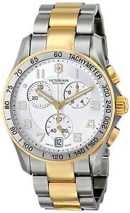 Victorinox Swiss Army Silver Dial Two-Tone SS Chrono Quartz Men's Watch 241509