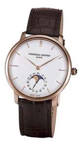 Free Shipping Pre-owned Frederique Constant SLIMLINE MOONPHASE FC-705V4S4 Watch