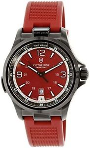 Victorinox Swiss Army Men's Night Vision 241717 Red Rubber Swiss Quartz Watch