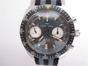 VINTAGE JAQUET DROZ DIVER CHRONOGRAPH - VALJOUX 7733 - BIG SIZE - RARE MODEL