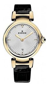 Edox Women's 57002 37RC AIR LaPassion Analog Display Swiss Quartz Black Watch