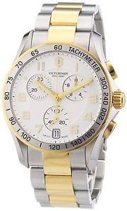 Victorinox Swiss Army Men's 241509 Chrono Classic Two Tone Chronograph Dial Watc