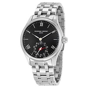 Frederique Constant Horological Smart Watch Black Dial Stainless Steel Mens Watc