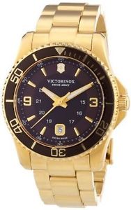 Victorinox Swiss Army Men's Maverick 241607 Gold Stainless-Steel Swiss Quartz Wa
