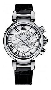 Edox Women's 10220 3C AR LaPassion Analog Display Swiss Quartz Black Watch