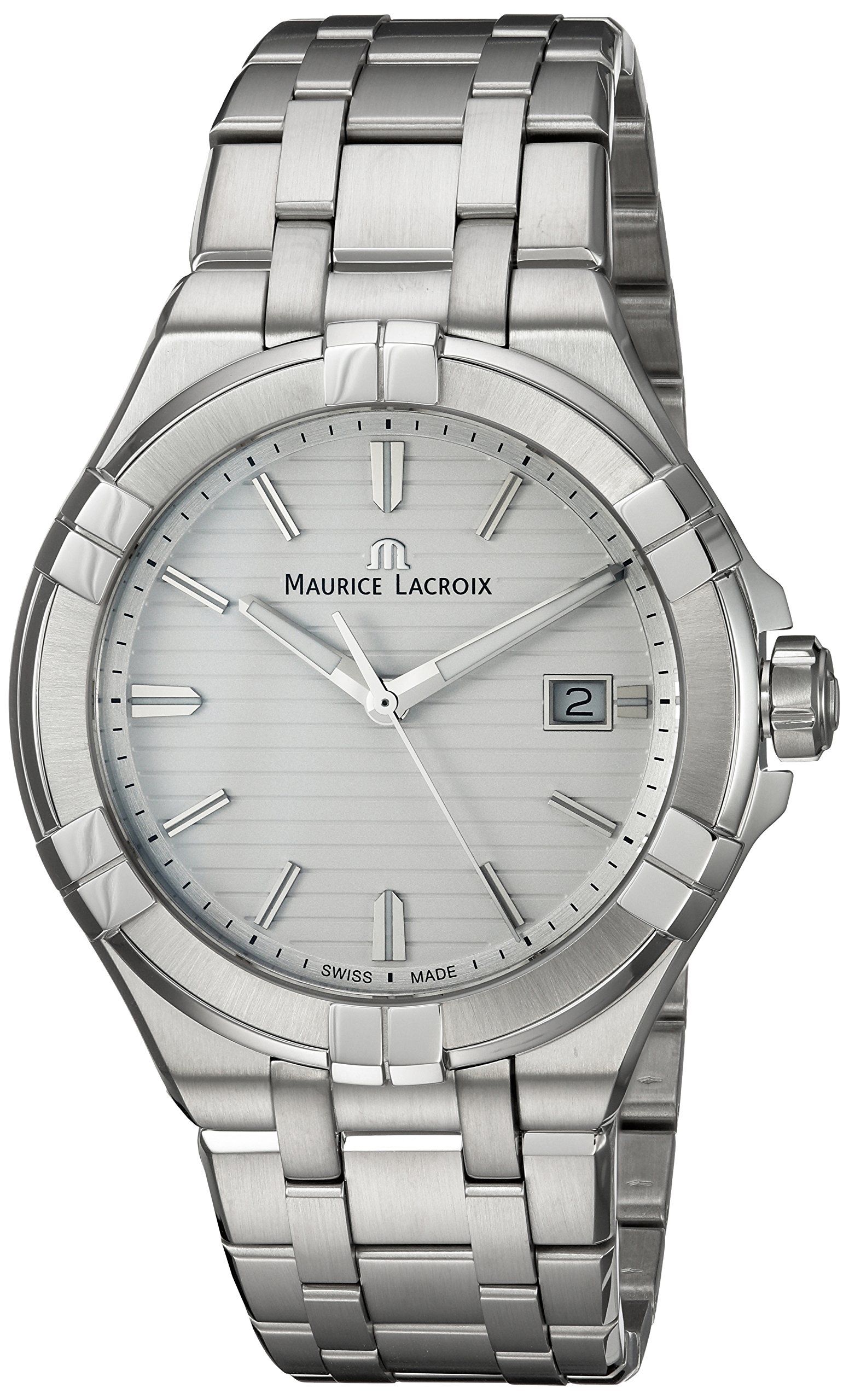Maurice Lacroix Men's 'Aikon' Quartz Stainless Steel Casual Watch, Color:Silver-