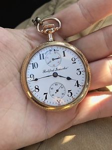 Beautiful 16s 17j Rockford Indicator Pocket Watch Amazing Case! Excellent Dial!