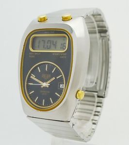 Vintage 70er HEUER Senator GMT Chronosplit Quartz LCD Referenz 107.403 - TOP