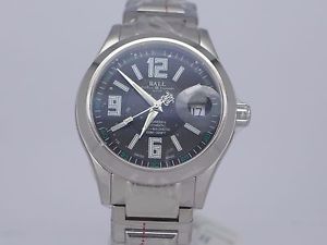 BNIB Ball Engineer II Arabic BLACK dial auto date SS bracelet watch NM1020C-S4BK