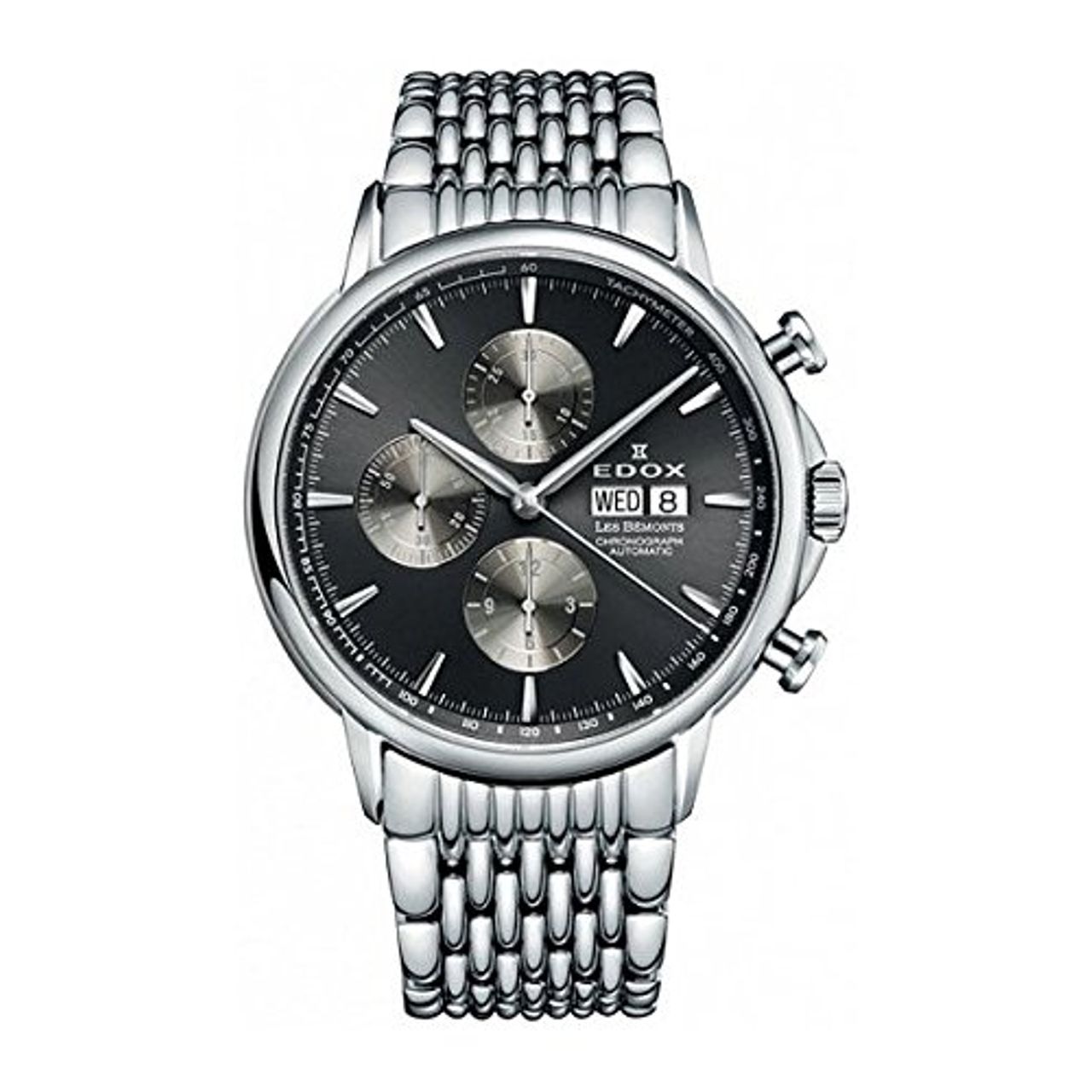 Edox 01120 3M GIN Mens Grey Dial Analog Automatic Watch