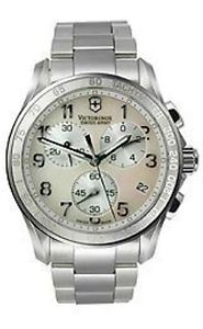 Victorinox Chrono Classic Mother of Pearl Dial Stainless Steel Ladies Watch 2490
