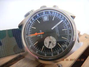 Vintage RARE Automatic Lemania 1340 TISSOT NAVIGATOR BIG SIZE