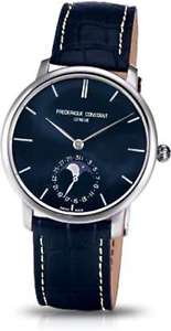 Free Shipping Pre-owned Frederique Constant SLIM LINE MOON PHASE MANUFACTURE
