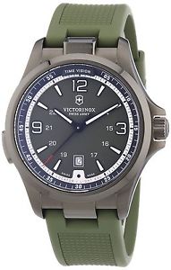 Victorinox Swiss Army Men's Night Vision 241595 Green Rubber Swiss Quartz Watch