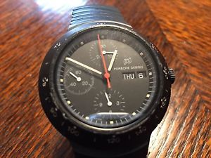 Very Rare I W C Titanium PVD Black Automatic Chronograph Watch
