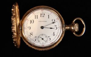 Waltham 14k gold watch pendant CA 1900-1901
