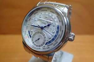 Free Shipping Pre-owned Frederique Constant FC-718WM4H6B World Timer Manufacture