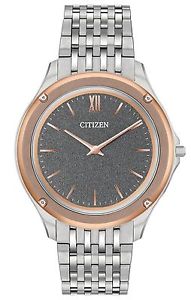 Citizen ECO-DRIVE ONE AR5004-75H Mens Thin Two-Tone Ceramic Bezel Watch
