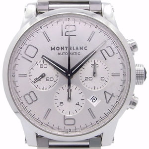 F / S Pre-owned Mont Blanc Time Walker Chronograph Date Automatic Winding 09669