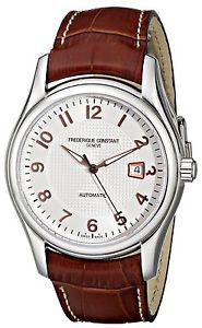 Frederique Constant Men's FC-303RV6B6 RunAbout Watch with Brown Leather Strap
