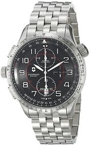 Victorinox Men's 'AirBoss' Swiss Stainless Steel Automatic Watch (Model: 241722)