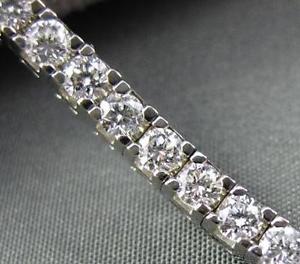 ESTATE WIDE 4.60CT DIAMOND 14KT WHITE GOLD TENNIS BRACELET F VVS STUNNING #2637