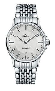 Edox Men's 56001 3M AIN Les Bemonts Analog Display Swiss Quartz Silver Watch image 1