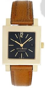BULGARI AUTOMATIC WATCH DATE-18 KT SOLID GOLD-BOX & PAPER