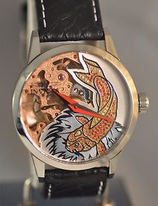 Mens Invicta 5167 Reserve Swiss Mechanical Koi Fish Leather Watch