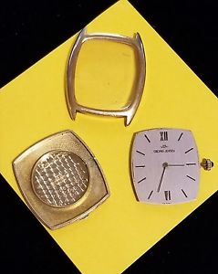 Georg Jensen Movado watch 18k 750 gold working extremely Rare