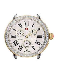 MICHELE  Serein Two-Tone Diamond Watch Head, 40 x 38mm