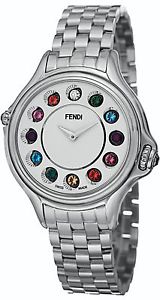 Fendi Women's CrazyCarats Silver Dial Stainless Steel Quartz Watch F107034000T05