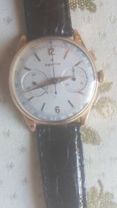 Zenith chronograph mov.156 extralarge 39mm 18k tutto funzionante app.revisionato