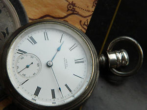 1879 AMERICAN WALTHAM EXPLORER BOER WAR W.PROOF SCREW DOWN CROWN POCKET WATCH