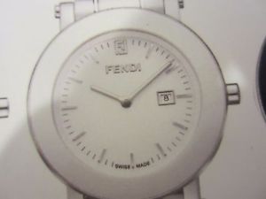 FENDI WOMEN'S WATCH QUARTZ ALL WHITE CERAMIC ORIGINAL SWISS F642140 NEW