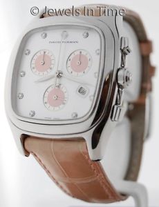 David Yurman Ladies Thoroughbred Chronograph T307-CST MOP Diamonds Steel Quartz